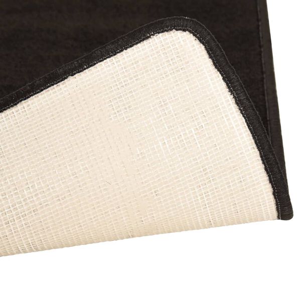 vidaXL Hochflor-Bettvorleger 3 Stk. Schwarz