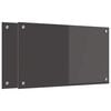 vidaXL K&uuml;chenr&uuml;ckwand 2 pcs Dunkelgrau 70 x 40 cm Geh&auml;rtetes Glas