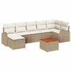 vidaXL Gartensofa-set mit Kissen 8 pcs Beige Poly-Rattan