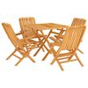 vidaXL 5-tlg. Garten-Essgruppe Massivholz Teak