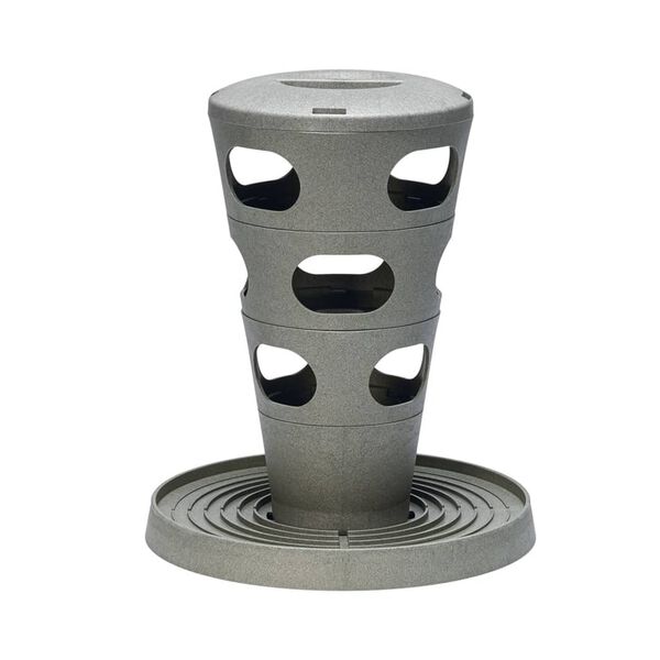 Beeztees H&uuml;hner-Futterturm 30x30x36 cm Grau