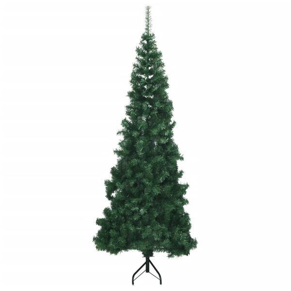 vidaXL K&uuml;nstlicher Eck-Weihnachtsbaum Gr&uuml;n 240 cm PVC