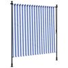 vidaXL Außenrollo Blau und Weiß 150x270 cm Stoff und Stahl