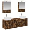 vidaXL Badezimmerschrank-Set 5 pcs Ger&auml;ucherte Eiche Holzwerkstoff