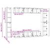 vidaXL 10-tlg. TV-Schrank-Set R&auml;uchereiche Holzwerkstoff