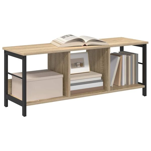 vidaXL B&uuml;cherregal Sonoma-Eiche 102 x 32 x 40,5 cm Holzwerkstoff