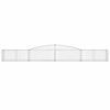 vidaXL Gabionen mit Hochbogen 3 Stk. 400x50x40/60cm Verzinktes Eisen
