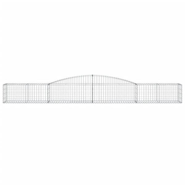 vidaXL Gabionen mit Hochbogen 3 Stk. 400x50x40/60cm Verzinktes Eisen