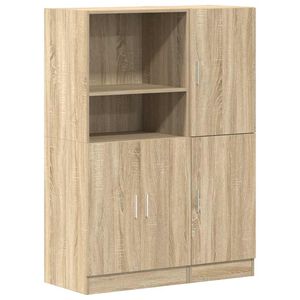 vidaXL 2-tlg. K&uuml;chenschrank-Set Sonoma-Eiche Holzwerkstoff