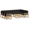 vidaXL Outdoor-Sofagarnitur 10 stk. Wei&szlig; und Schwarz