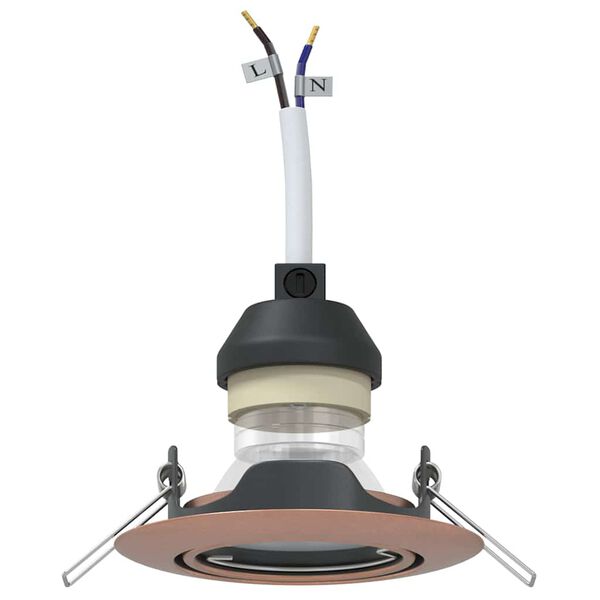 vidaXL Spotlight 6 pcs Kupfer 9 x 9 x 2,5 cm Metall