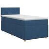 vidaXL Boxspringbett mit Matratze mit Kopfteil Blau 90 x 200 cm Stoff
