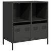 vidaXL Sideboard Schwarz 68x39x73,5 cm Kaltgewalzter Stahl