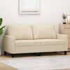 vidaXL 2-Sitzer-Sofa Creme 140 cm Stoff