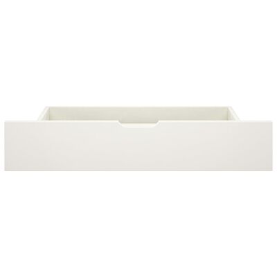 vidaXL Massivholzbett mit 2 Schubladen Weiß Kiefer 160x200 cm