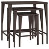 vidaXL Garten-Satztische 3 Stk. Braun Poly Rattan