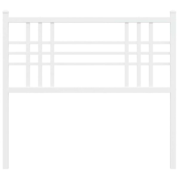 vidaXL Ersatz-Kopfteil Metall Wei&szlig; 100 cm