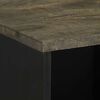 vidaXL Sideboard Schwarz 80x33x75 cm Massivholz Mango