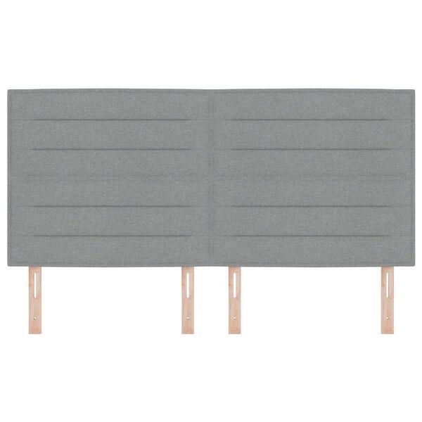 vidaXL Kopfteil mit Kopfteil Hellgrau 180 cm Kunstleder