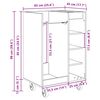 vidaXL Golf Schrank Mit Rad Uni Artisan-Eiche 65 x 45 x 98 cm