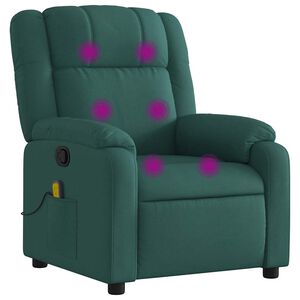 vidaXL Massagesessel Dunkelgr&uuml;n Stoff