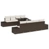 vidaXL Gartensofa-set 9 stk. Braun und Creme