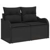 vidaXL Garten-Sofa-Set 13 pcs Schwarz Poly-Rattan