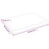 vidaXL Tischplatte 80x60x(2-6) cm Massivholz Behandelt Baumkante