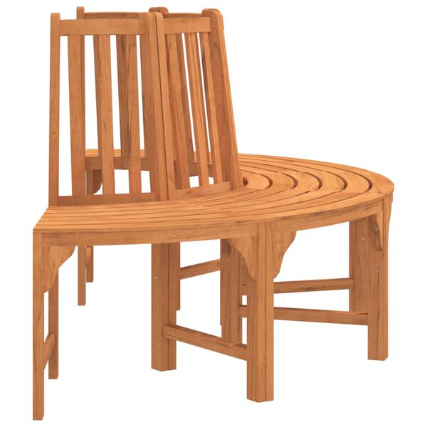 vidaXL Baumbank Halbrund &Oslash;208 cm Massivholz Eukalyptus