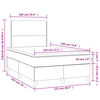 vidaXL Boxspringbett mit Matratze & LED Rosa 120x190 cm Samt