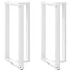 vidaXL Bartischbeine T-Form 2 Stk. Wei&szlig; 60x35x(110-111) cm Stahl