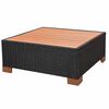 vidaXL 7-tlg. Garten-Lounge-Set mit Auflagen Poly Rattan Schwarz