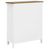vidaXL Weinschrank 72x32x90 cm Eiche Massivholz