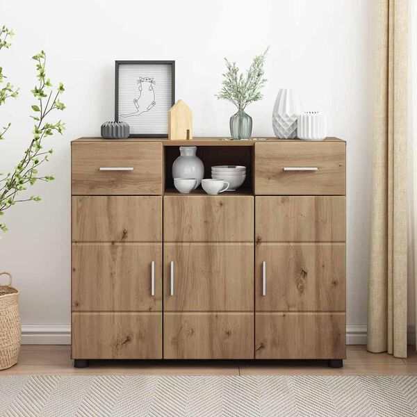 vidaXL Sideboard Artisan-Eiche 88,5 x 30,5 x 73 cm Holzwerkstoff