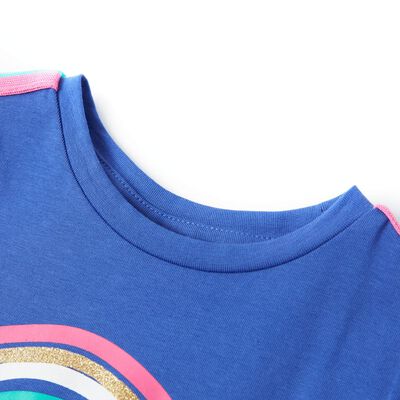 Kinder-T-Shirt Kobaltblau 92