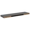 vidaXL Schweberegale 2 Stk. Hochglanz-Grau 90x23,5x3,8 cm MDF