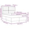 vidaXL Boxspringbett mit Matratze Dunkelgrau 90x190 cm Creme Stoff