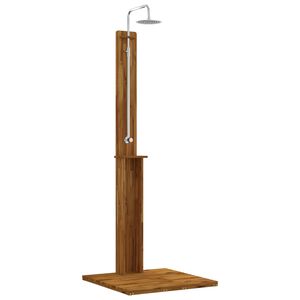 vidaXL Gartendusche 217 cm Massives Akazienholz und Edelstahl Natur
