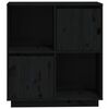 vidaXL Sideboard Schwarz 74x35x80 cm Massivholz Kiefer