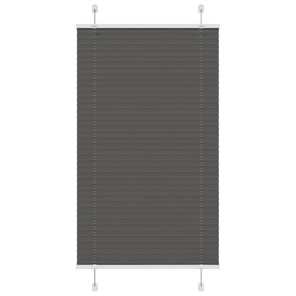 vidaXL Plissee Schwarz 80x150 cm Stoffbreite 79,4 cm Polyester