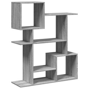 vidaXL Raumteiler-B&uuml;cherregal Grau Sonoma 92x29x112 cm Holzwerkstoff