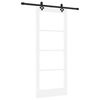 vidaXL Schiebet&uuml;r Wei&szlig; 83 x 202 cm Massivholz Kiefer und Glas