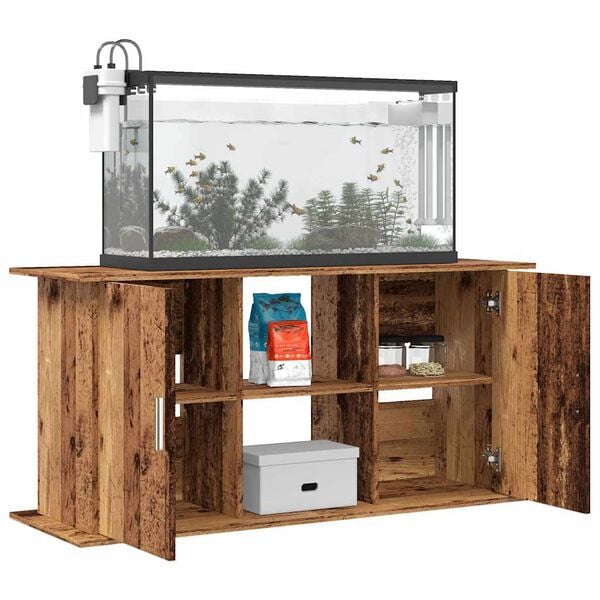 vidaXL Aquariumst&auml;nder Altholz-Optik 121x41x58 cm Holzwerkstoff