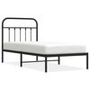 vidaXL Bettgestell mit Kopfteil Metall Schwarz 90x200 cm