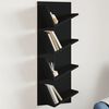 vidaXL Wand-B&uuml;cherregal mit 4 F&auml;chern Schwarz 33x16x90 cm