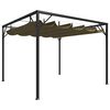 vidaXL Gartenpavillon mit Ausziehbarem Dach 3x3 m Taupe 180 g/m&sup2;