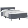 vidaXL Boxspringbett mit Kopfteil Dunkelgrau 200 x 160 cm Samt