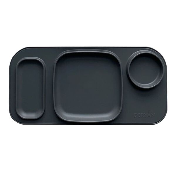 DERYAN Baby-Platzset Quuby Silikon Grau