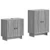 vidaXL 2-teiliges Badezimmer Schrank Set EDE Sonoma-Grau Holzwerkstoff