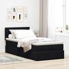 vidaXL Ottoman-Bett mit Matratze & LEDs Schwarz 100x200 cm Samt